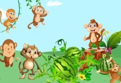 猴王吃瓜ppt图片,一场奇幻的瓜果盛宴