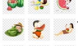 吃瓜画人物图,一幅描绘当代人物百态的画卷