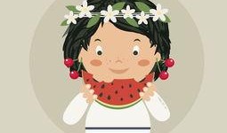 蓝色吃瓜头像女生,笑谈人生百态